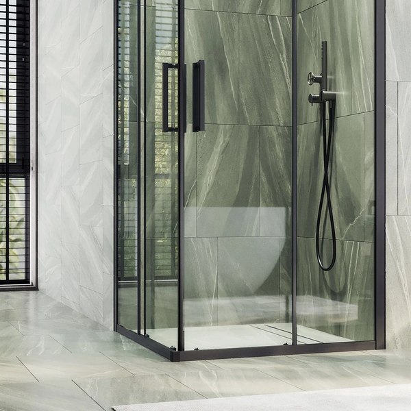 Душевой уголок MaybahGlass MGY-1324-6 (бесцветное стекло/черный)