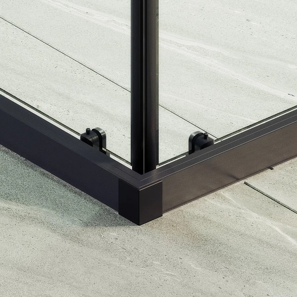 Душевой уголок MaybahGlass MGY-1323-6 (бесцветное стекло/черный)