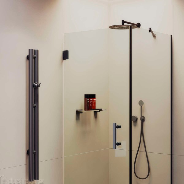 Душевой уголок MaybahGlass MGY-1303-6 (бесцветное стекло/черный)