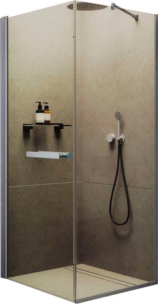 Душевой уголок MaybahGlass MGY-1345-5 (бесцветное стекло/хром матовый) - фото