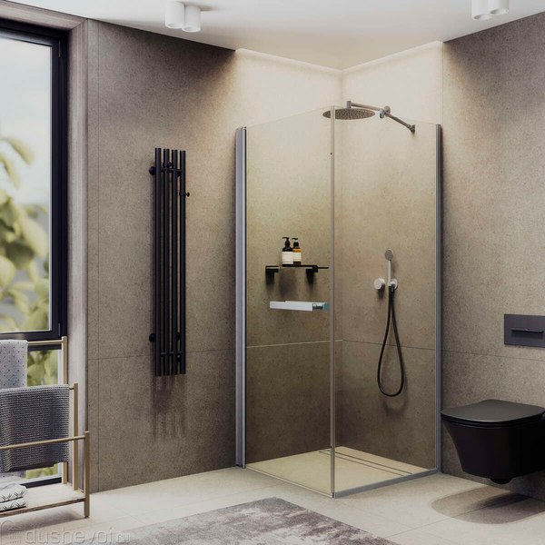 Душевой уголок MaybahGlass MGY-1345-5 (бесцветное стекло/хром матовый)