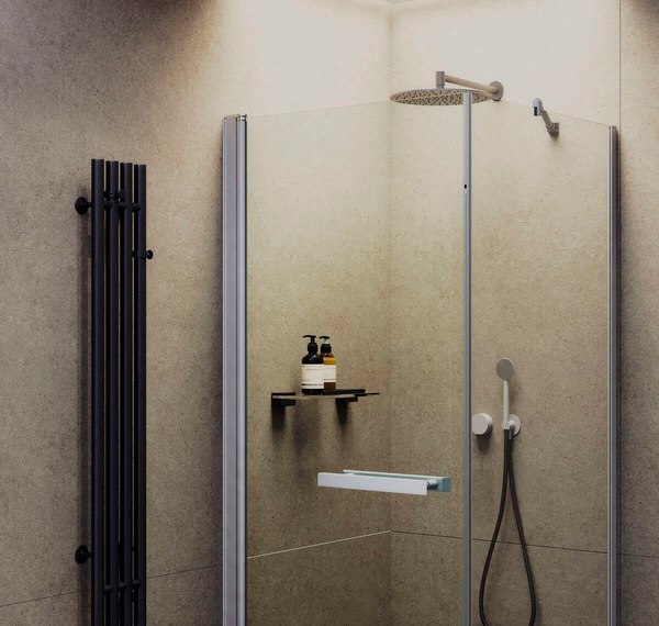 Душевой уголок MaybahGlass MGY-1312-5 (бесцветное стекло/хром матовый)