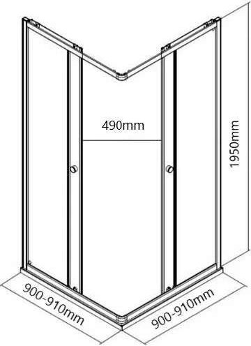 Душевой уголок MaybahGlass MGY-1323-5 (бесцветное стекло/хром матовый)