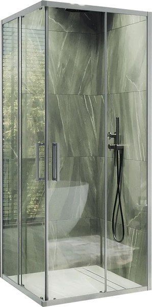 Душевой уголок MaybahGlass MGY-1324-5 (бесцветное стекло/хром матовый) - фото