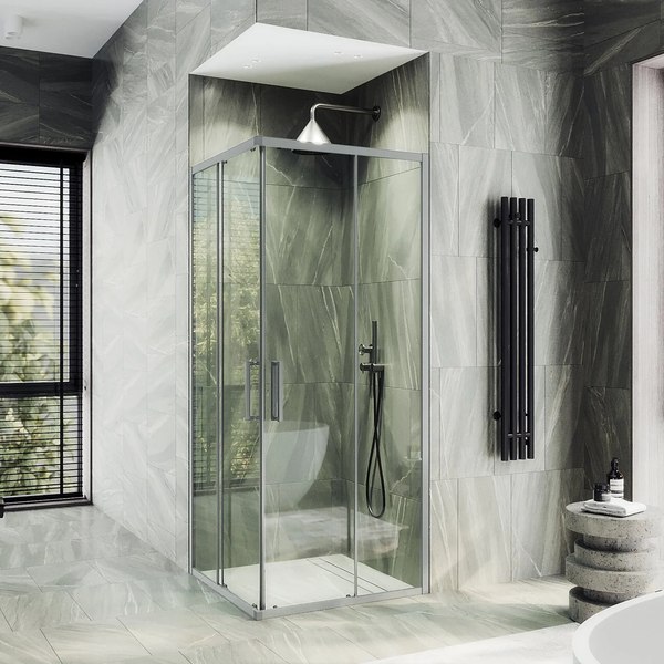 Душевой уголок MaybahGlass MGY-1324-5 (бесцветное стекло/хром матовый)