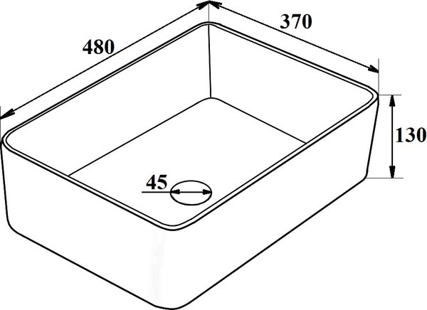 Умывальник Runo Tre 48x37