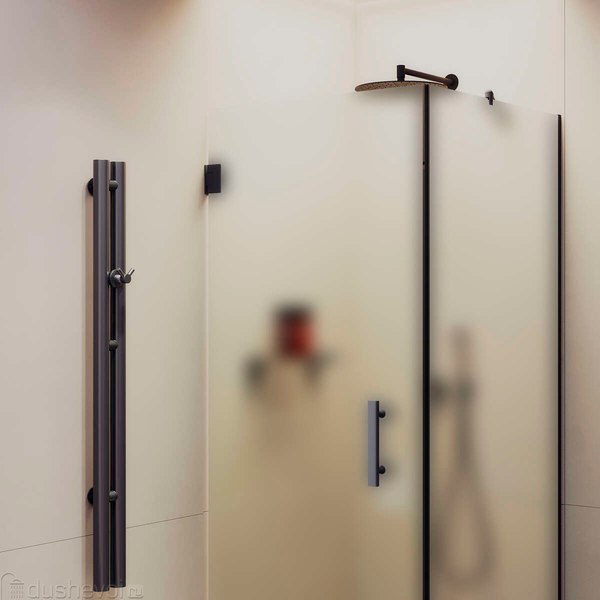 Душевой уголок MaybahGlass MGY-1306-6 (сатин стекло/черный)