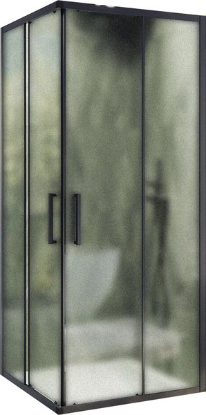 Душевой уголок MaybahGlass MGY-1330-6 (сатин стекло/черный) - фото