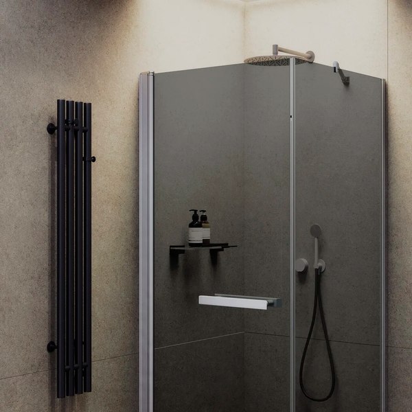 Душевой уголок MaybahGlass MGY-1321-5 (графит стекло/хром матовый)