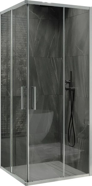 Душевой уголок MaybahGlass MGY-1328-5 (графит стекло/хром матовый) - фото