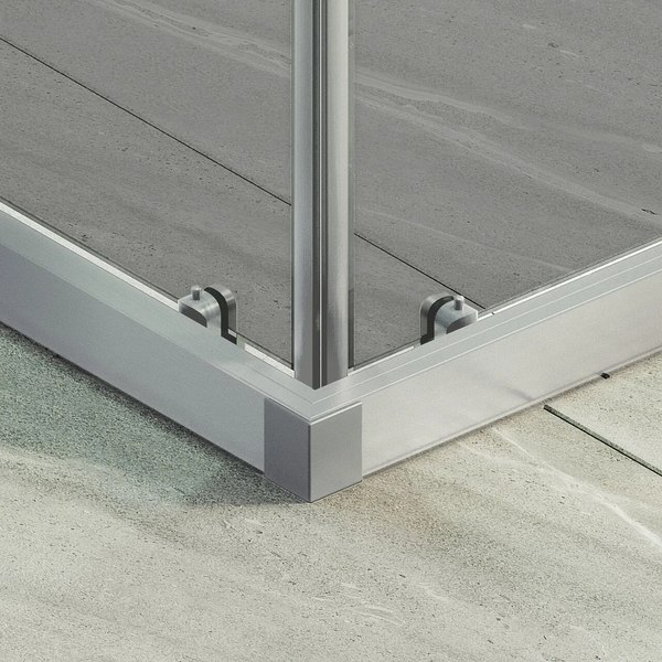 Душевой уголок MaybahGlass MGY-1328-5 (графит стекло/хром матовый)