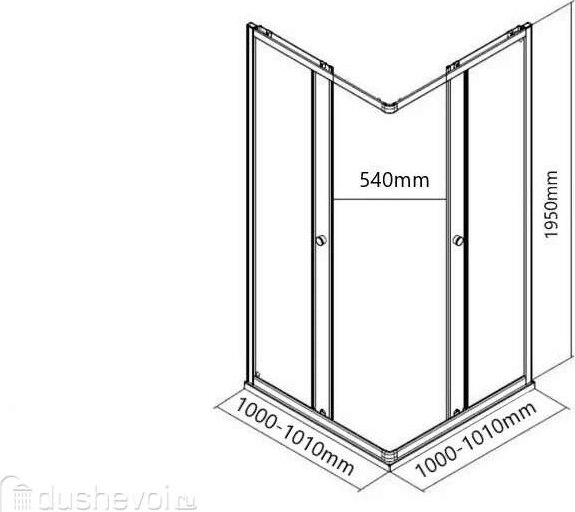 Душевой уголок MaybahGlass MGY-1334-6 (графит стекло/черный)