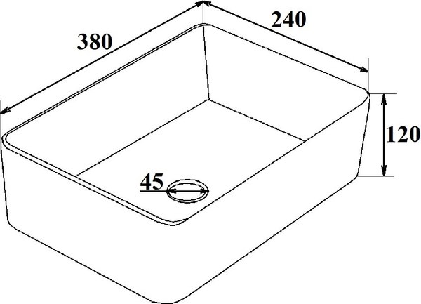Умывальник Runo Duo 38x24