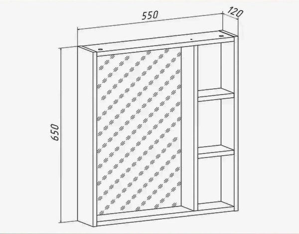 Зеркало Runo Эко 55