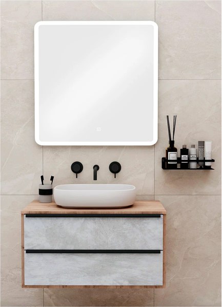 Зеркало Runo Руан Led 80х80 - фото