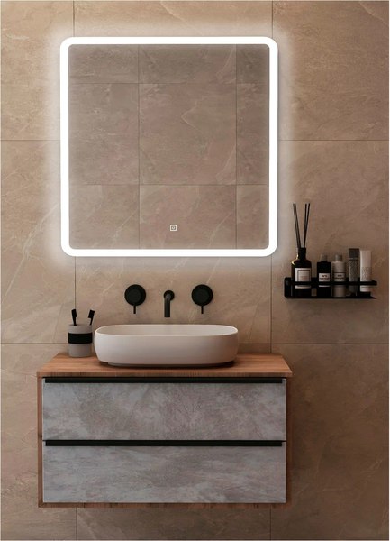 Зеркало Runo Руан Led 80х80