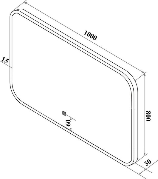 Зеркало Runo Руан Led 100х80 (с подсветкой)