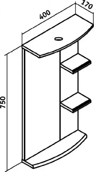 Зеркало Runo Азов 40