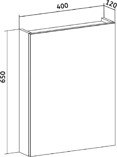 Шкаф с зеркалом для ванной Runo Лада 40