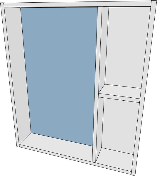 Шкаф с зеркалом для ванной Айсберг Агата 60 DA6702HZ