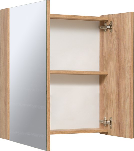 Шкаф с зеркалом для ванной Runo Лада 60