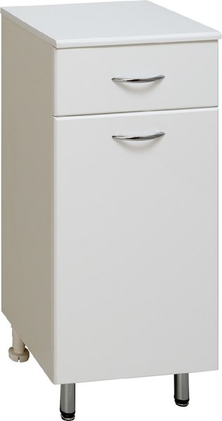 Тумба для ванной Runo 40 с корзиной для белья - фото