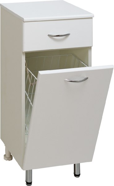 Тумба для ванной Runo 40 с корзиной для белья