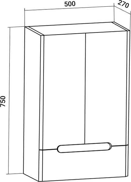 Шкаф для ванной Runo Парма 60