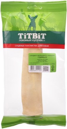 Лакомство для собак TiTBiT Сэндвич с рубцом говяжьим / 11157 - фото
