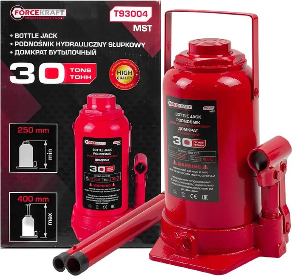Бутылочный домкрат ForceKraft FK-T93004 MST