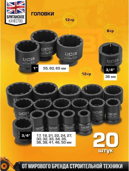 Универсальный набор инструментов JCB 68262-9MPB