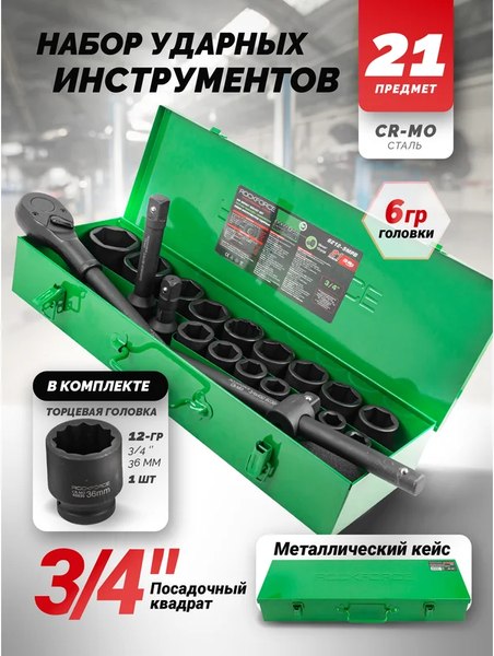 Универсальный набор инструментов RockForce RF-6212-5MPB