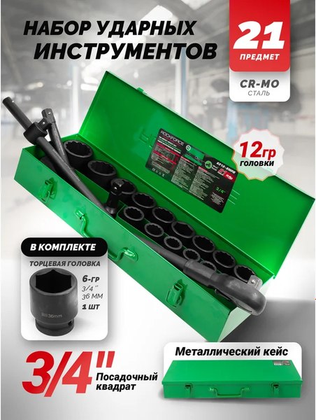 Универсальный набор инструментов RockForce RF-6212-9MPB