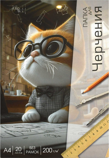 Папка для черчения Феникс+ Кот инженер / 70500 - фото