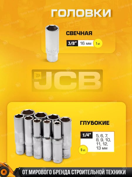 Универсальный набор инструментов JCB 41082-5DS