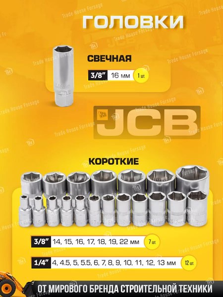 Универсальный набор инструментов JCB 4821-5DS