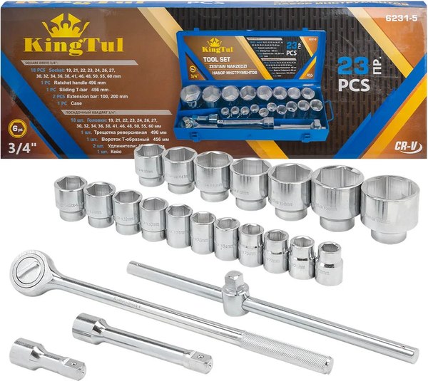 Универсальный набор инструментов KingTul KT-6231-5 - фото