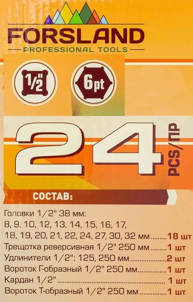 Универсальный набор инструментов Forsland 59 965 / 4245B-5MPB