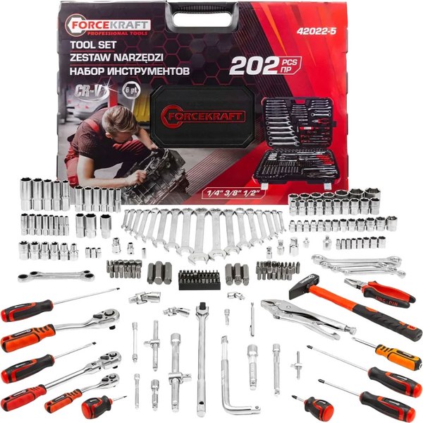 Универсальный набор инструментов ForceKraft FK-42022-5 - фото