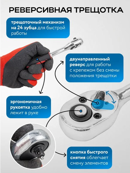 Универсальный набор инструментов KingTul KT-2462-46