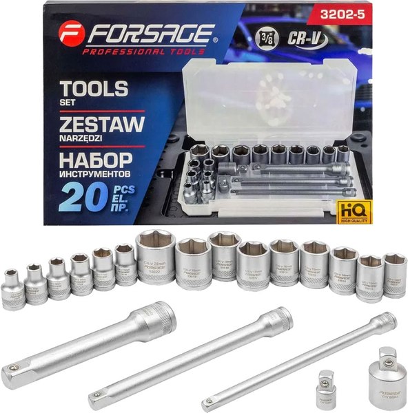 Набор головок слесарных Forsage F-3202-5 - фото