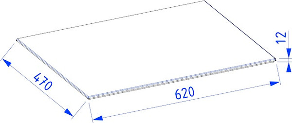 Столешница для тумбы в ванную Lauter Lea 60