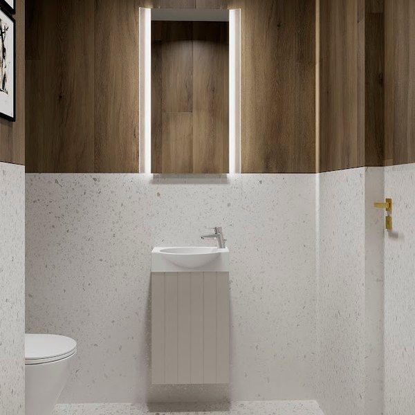 Тумба с умывальником Lauter Из искусственного мрамора Amelia 40