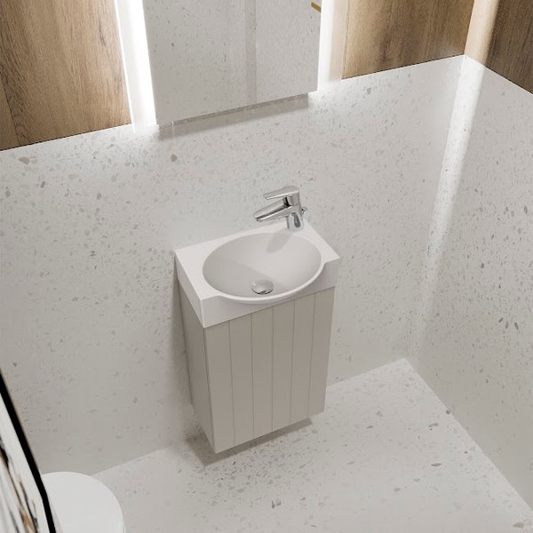 Тумба с умывальником Lauter Из искусственного мрамора Amelia 40