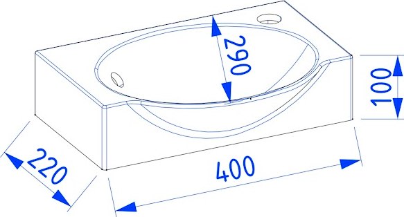 Тумба с умывальником Lauter Из искусственного мрамора Amelia 40