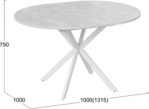 Обеденный стол ТриЯ Мэдисон раздвижной Тип 1