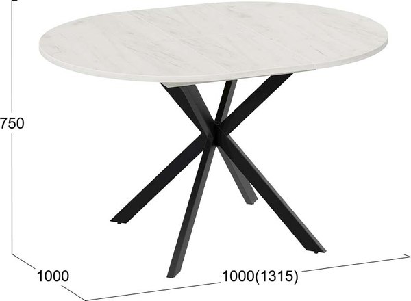 Обеденный стол ТриЯ Мэдисон раздвижной Тип 1