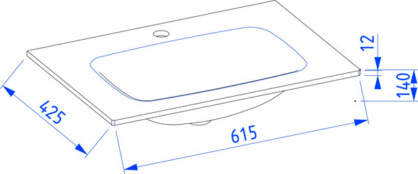 Умывальник Lauter Emma стеклянный