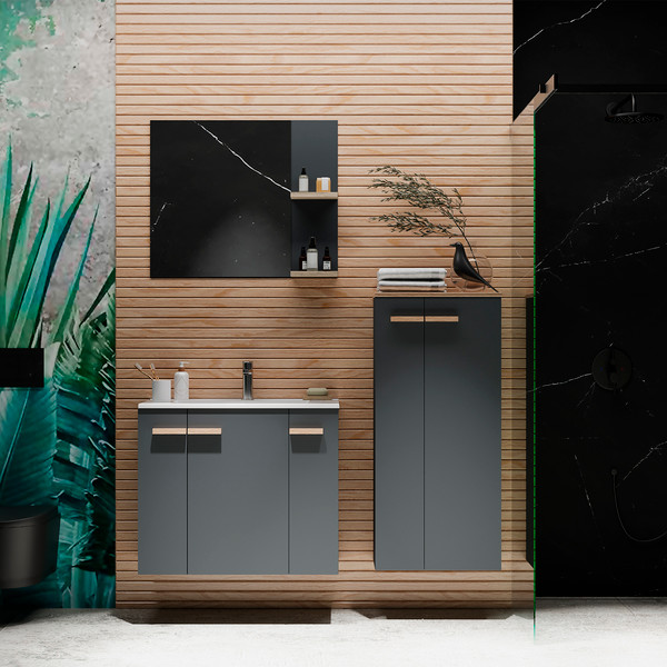 Шкаф-полупенал для ванной Lauter Навесной Adri