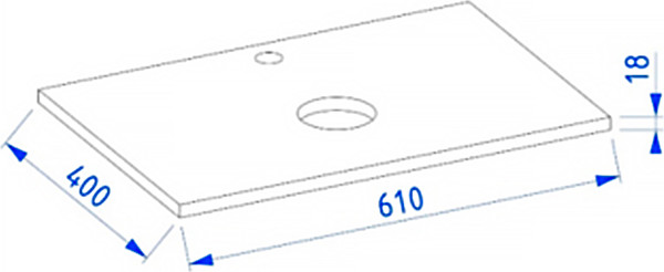 Столешница для тумбы в ванную Lauter Adri 59